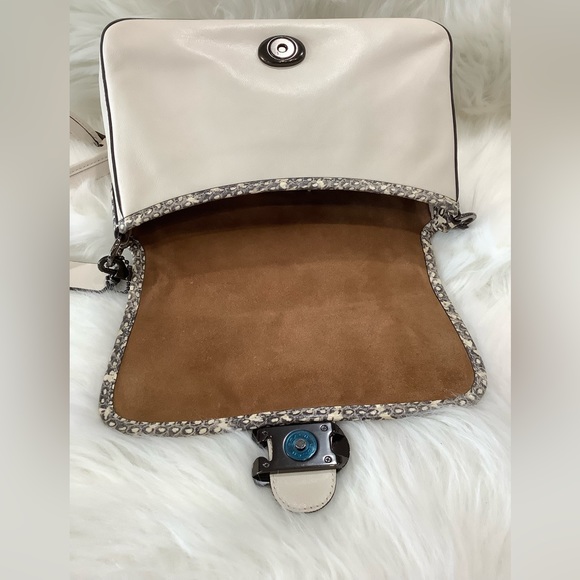 COACH SOFT TABBY CROSSBODY SNAKESKIN DETAIL - Picture 10 of 16